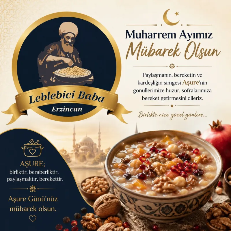 🌙 Muharrem Ayımız Mübarek Olsun
🍲 Paylaşmanın, bereketin ve kardeşliğin simgesi Aşure’nin gönüllerimize huzur getirmes...